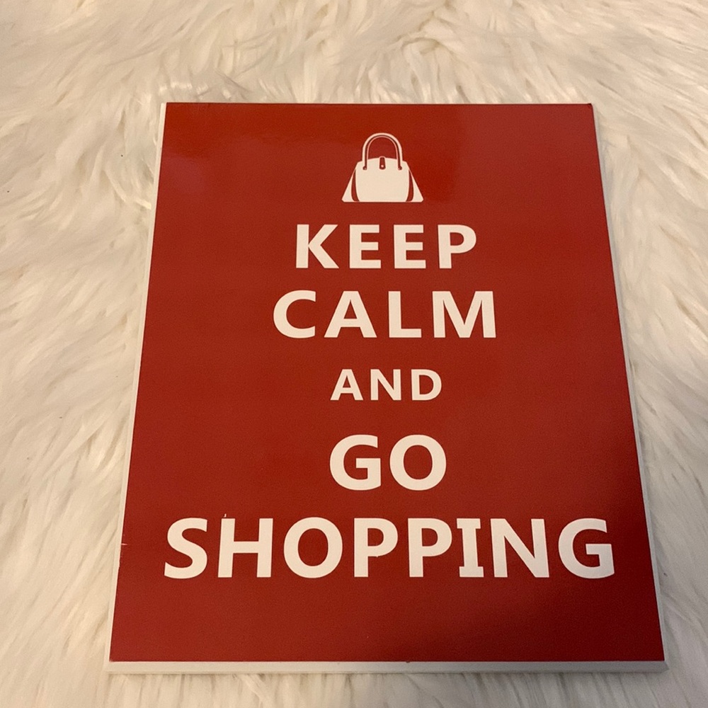 Keep calm and go shopping sign